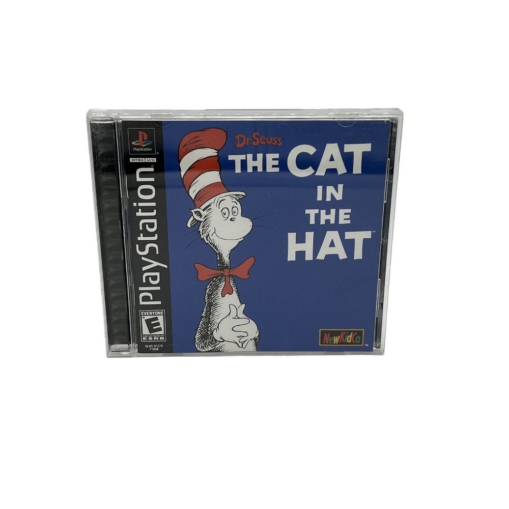 Dr. Seuss The Cat in the Hat Playstation PS1 System Game Black Label -TESTED